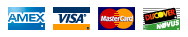 we accept AMEX, MC, VISA & Discover